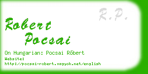 robert pocsai business card